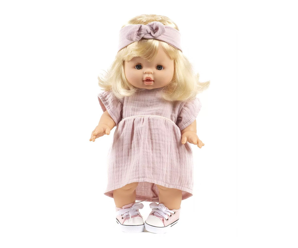 Vestito Daisy Rose Orchidée + Fascia Bambole Minikane