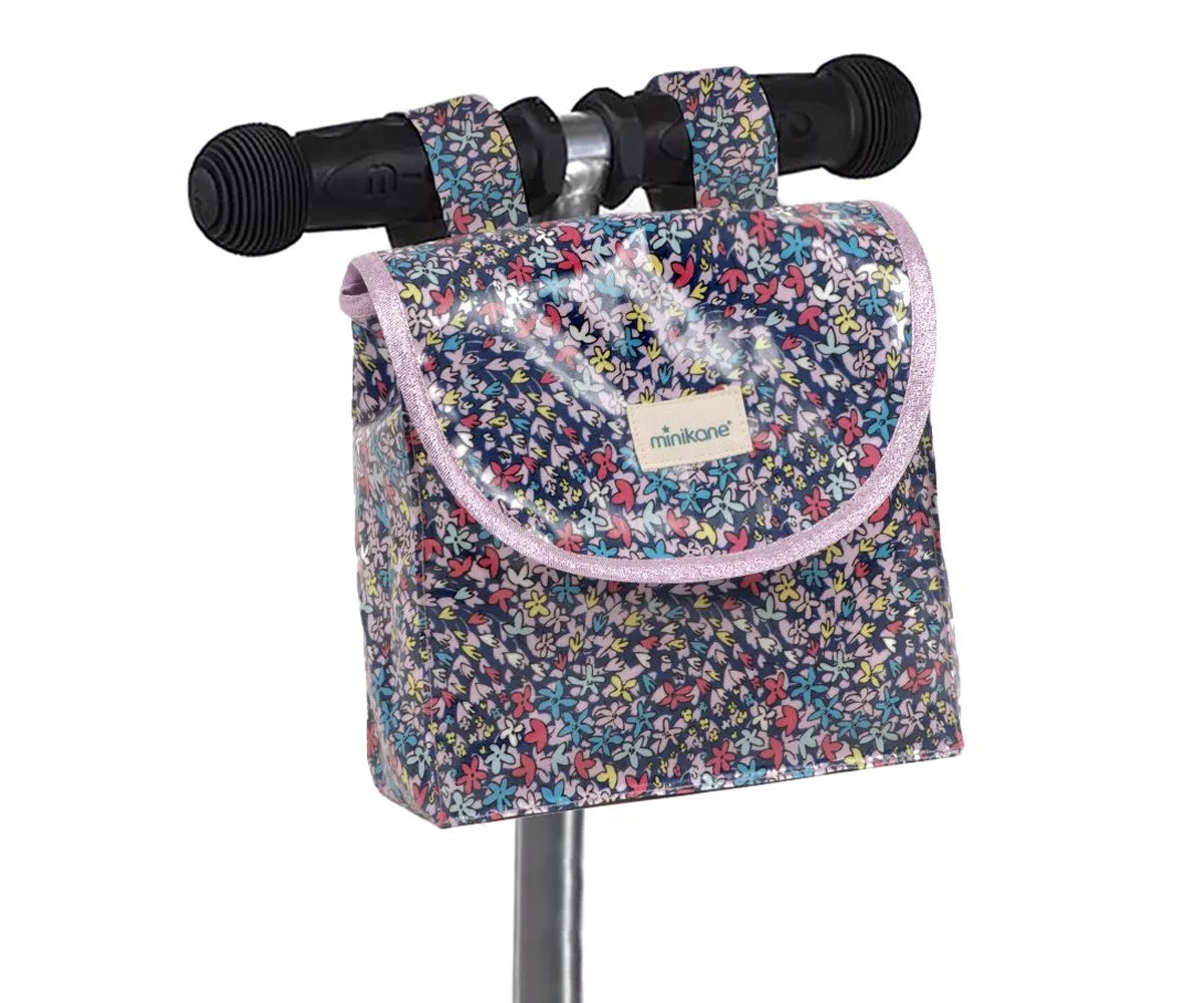 Borsa da Manubrio Cotone Flowerly Bleu