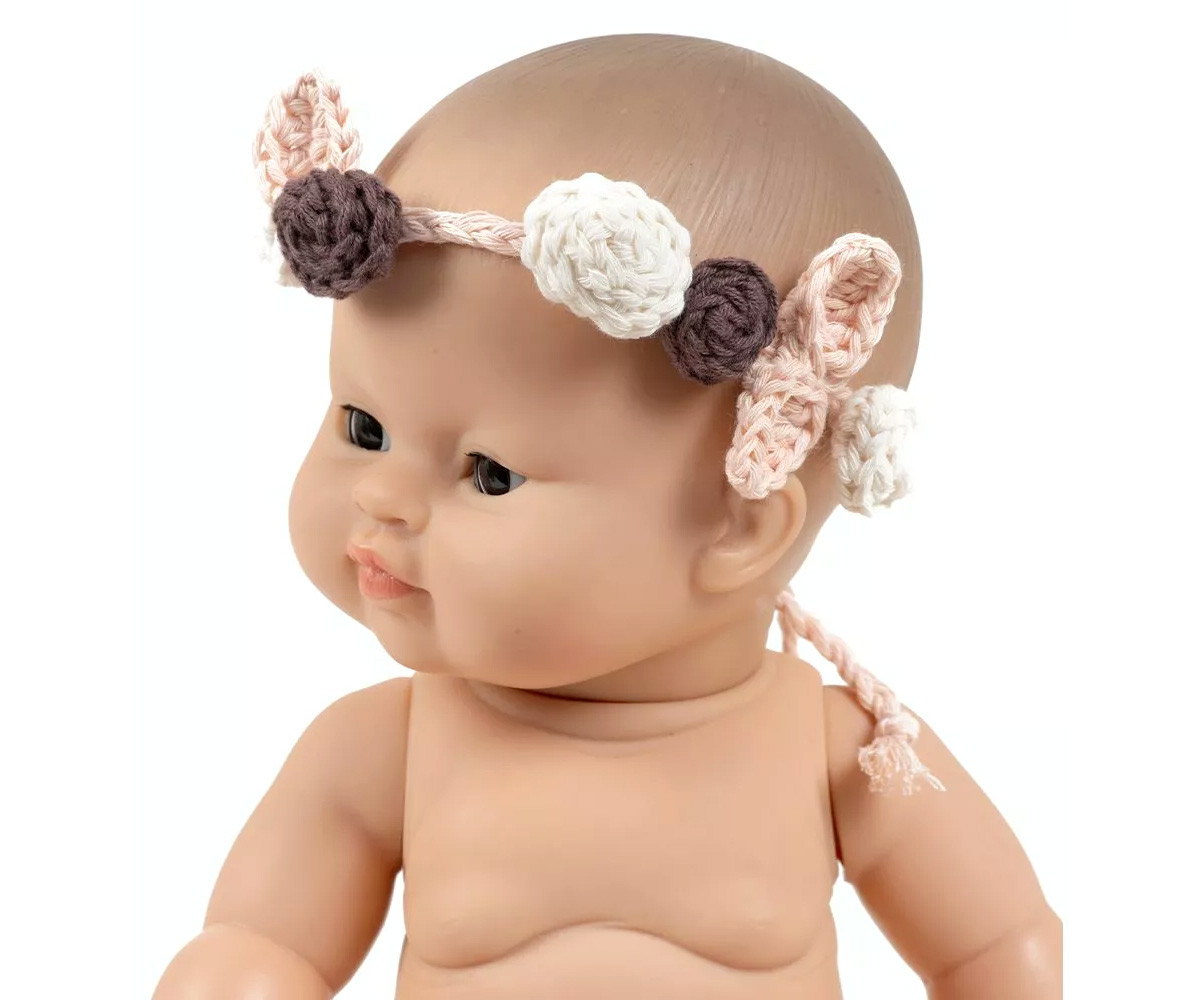 Corona di Fiori all\'Uncinetto Rose Bambole Minikane