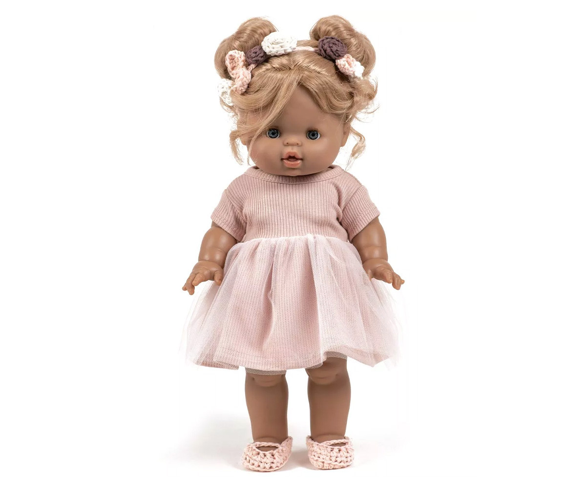 Corona di Fiori all\'Uncinetto Rose Bambole Minikane