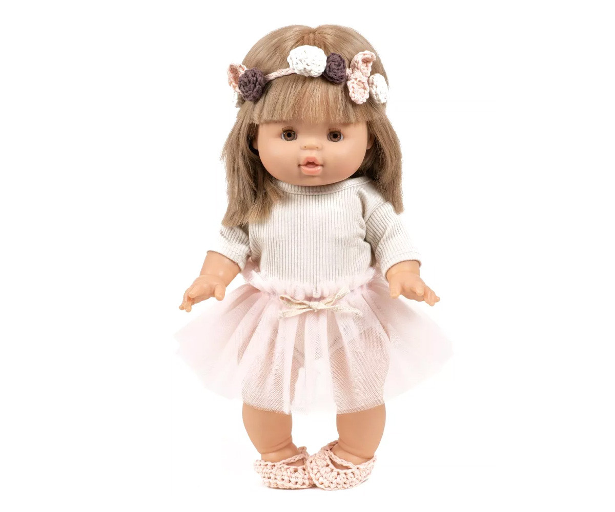 Tutu Corto Alicia  Rose Pétale Bambole Minikane