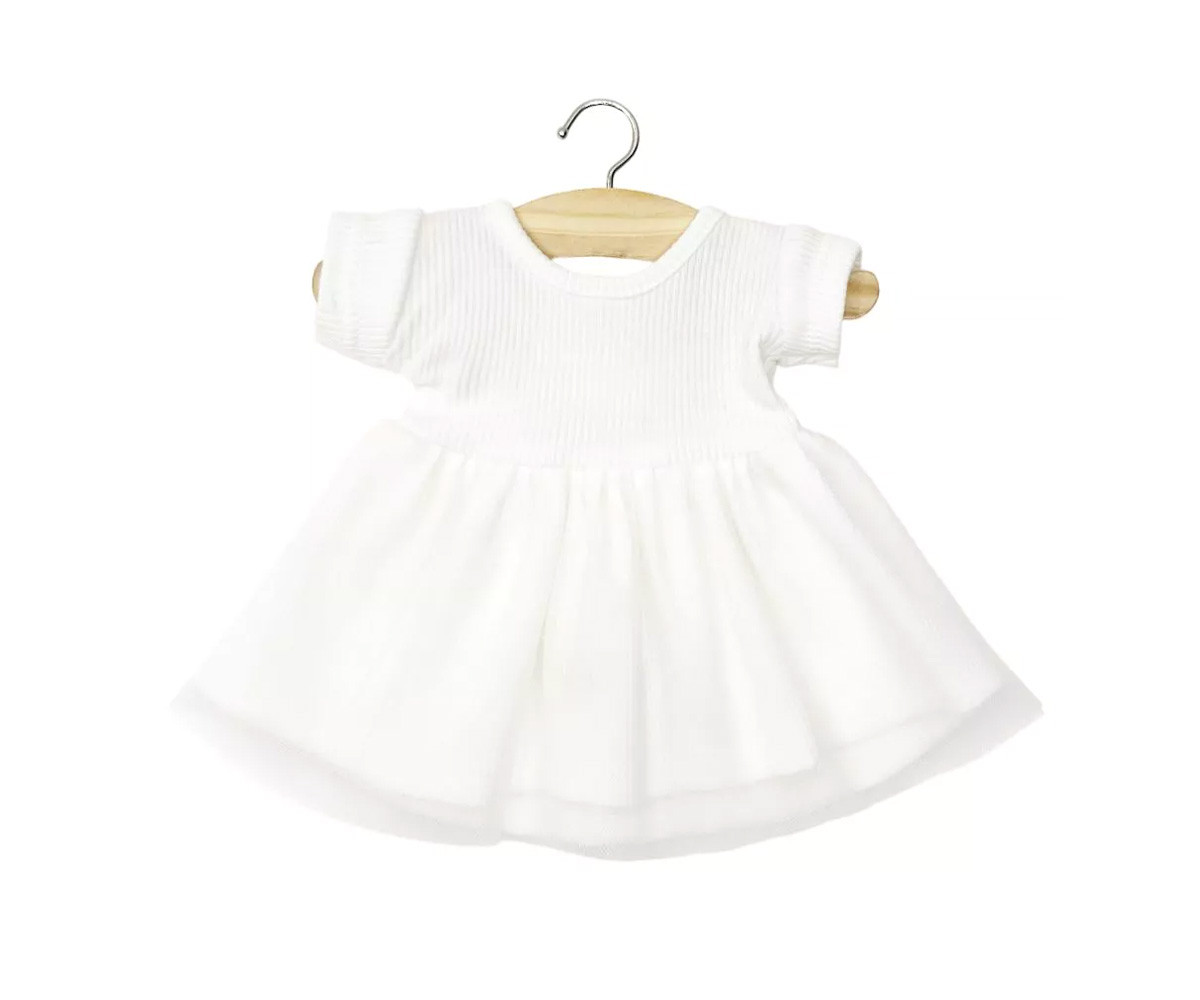 Abito Tutu Rosana  Manica Corta Bianco Bambole Minikane