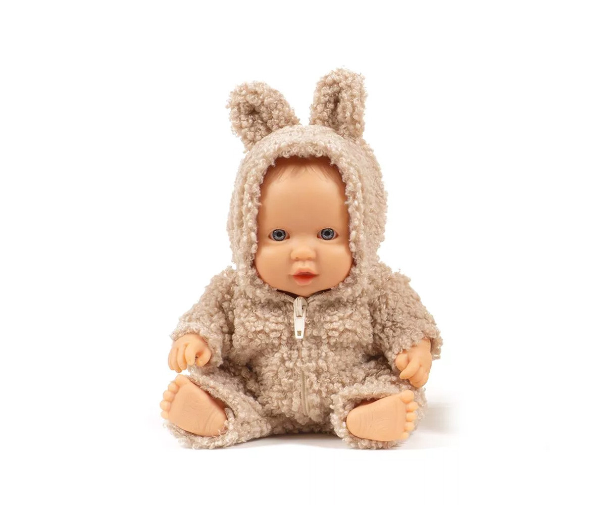 Bambola Greta con Tuta Winnie Bouclette Beige 21 cm