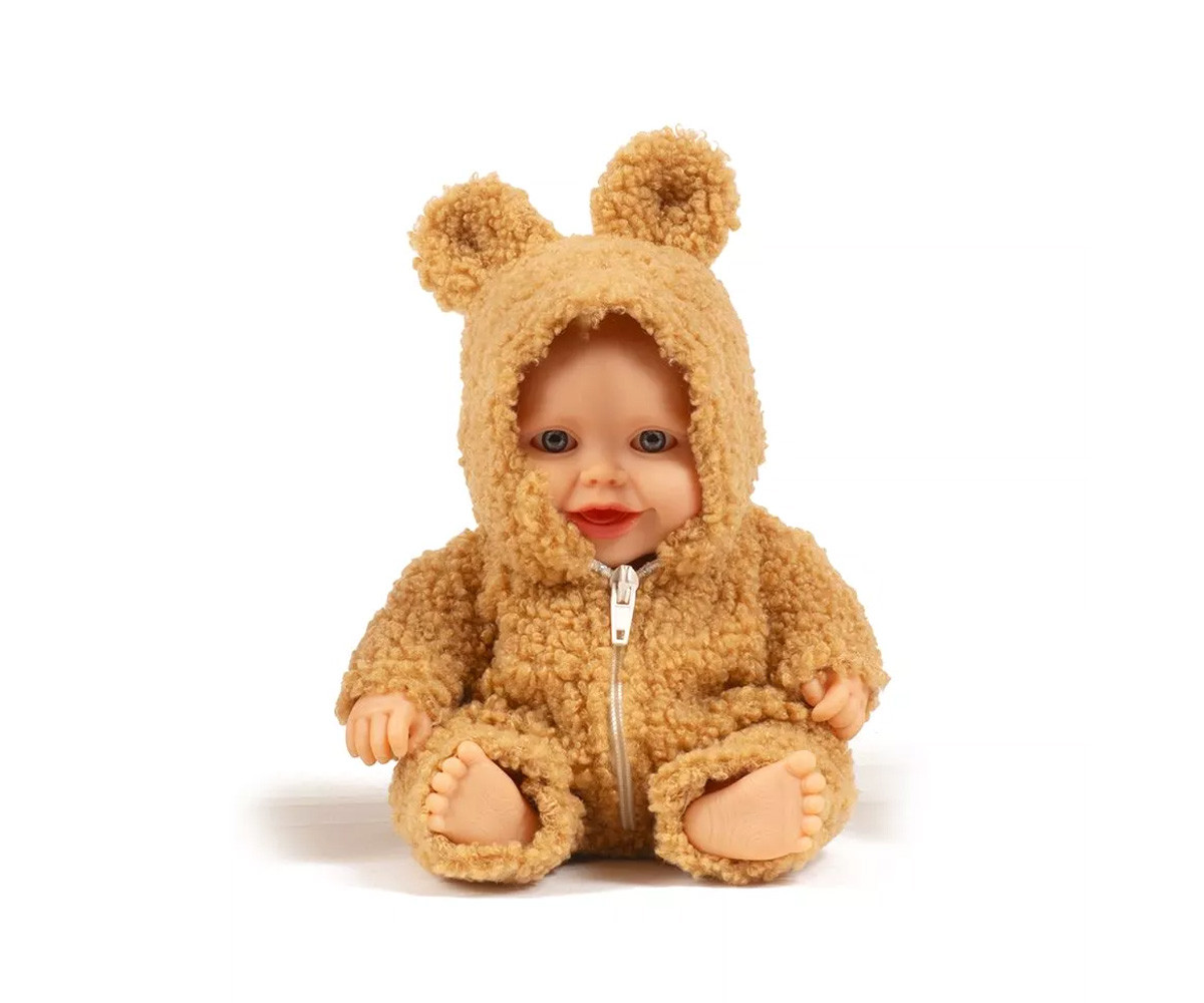 Bambola Greta con Tuta Winnie Bouclette Camel 21 cm