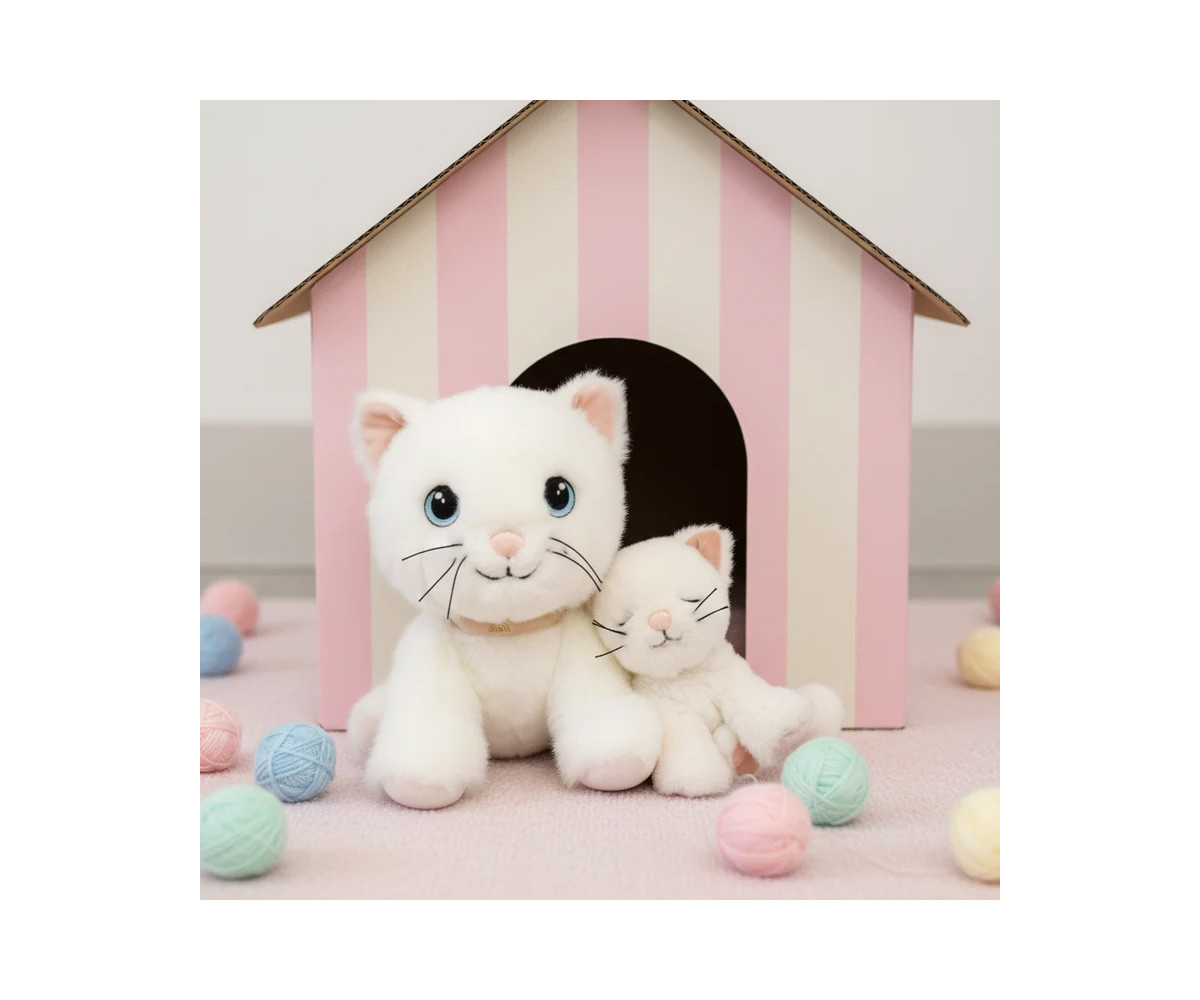 Peluche Binky Kitten Kiki White