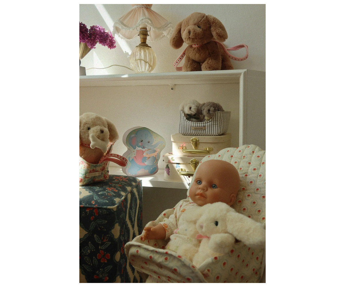 Muñeco Teddy Baby con Conejito de Peluche Nonoka 34cm