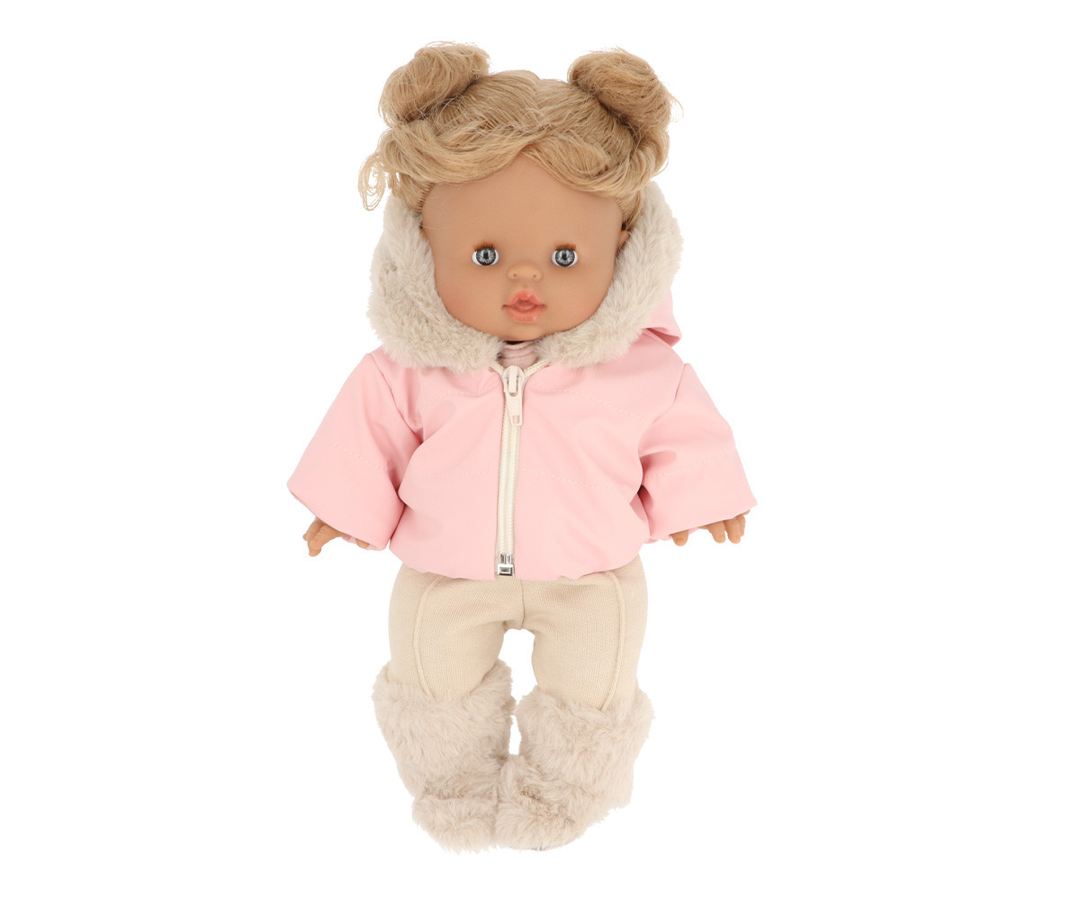 Muñeca Gordis Luisa con Conjunto, Chaqueta Esquí Gigi y Botas Beige