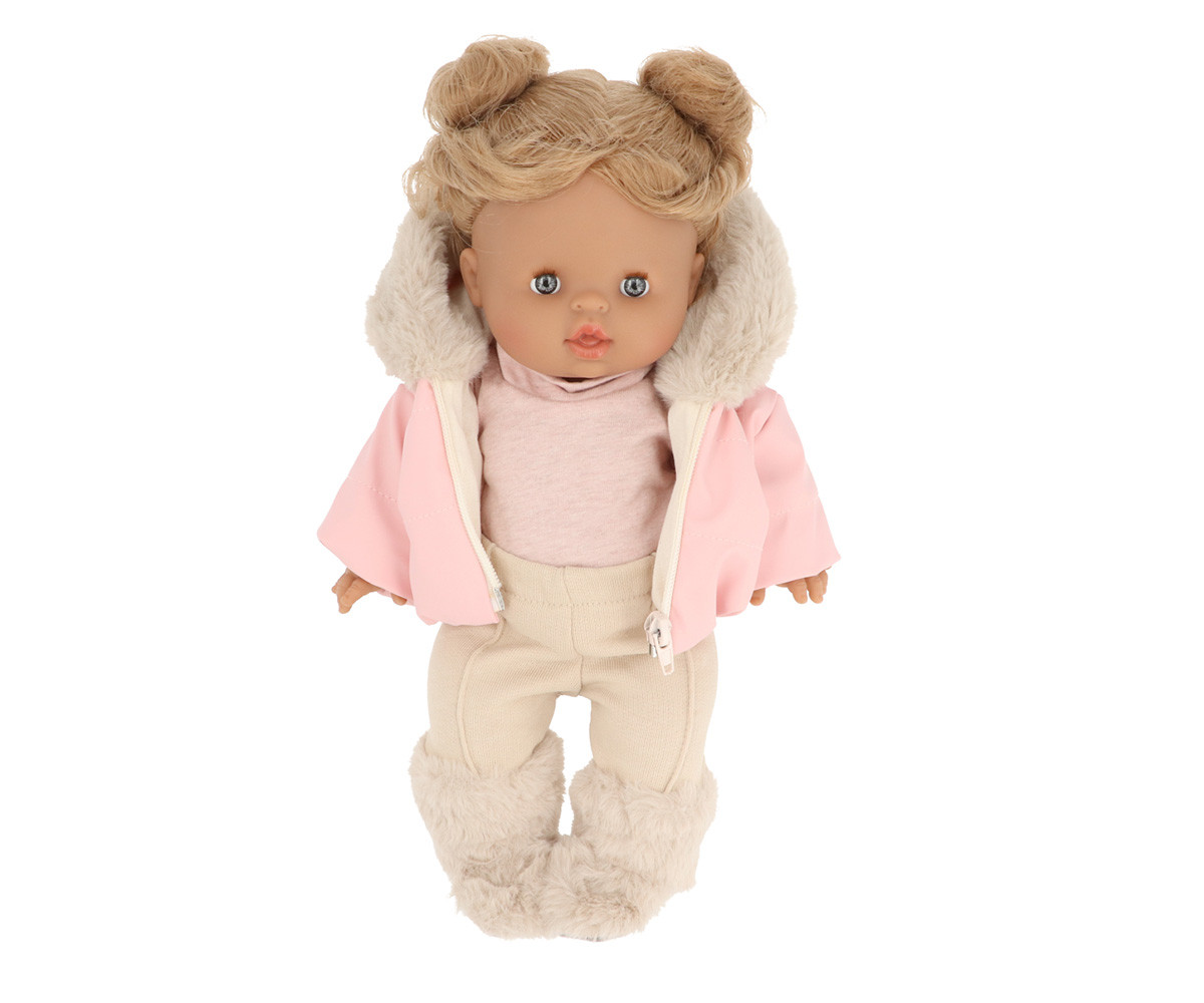 Muñeca Gordis Luisa con Conjunto, Chaqueta Esquí Gigi y Botas Beige