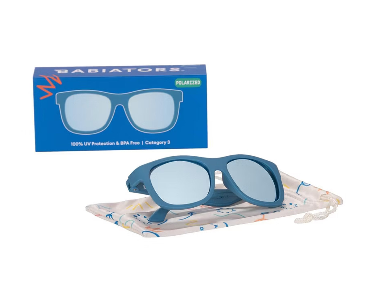 Gafas de Sol Flexibles (+6 años) Navigator Polarizadas Midnght Blue Light Blue Mirrored Lenses
