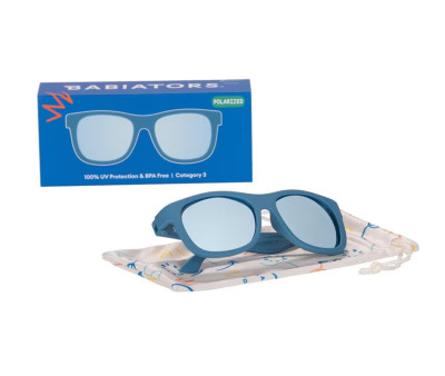 Gafas de Sol Flexibles (+6 años) Navigator Polarizadas Midnght Blue Light Blue Mirrored Lenses