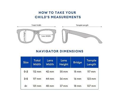 Gafas de Sol Flexibles (+6 años) Navigator Polarizadas Midnght Blue Light Blue Mirrored Lenses