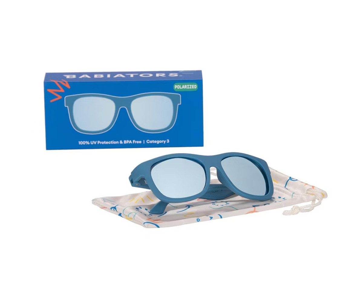 Gafas de Sol Flexibles (3-5 años) Navigators Polarizadas Midnight Blue Light Blue Mirrored Lenses