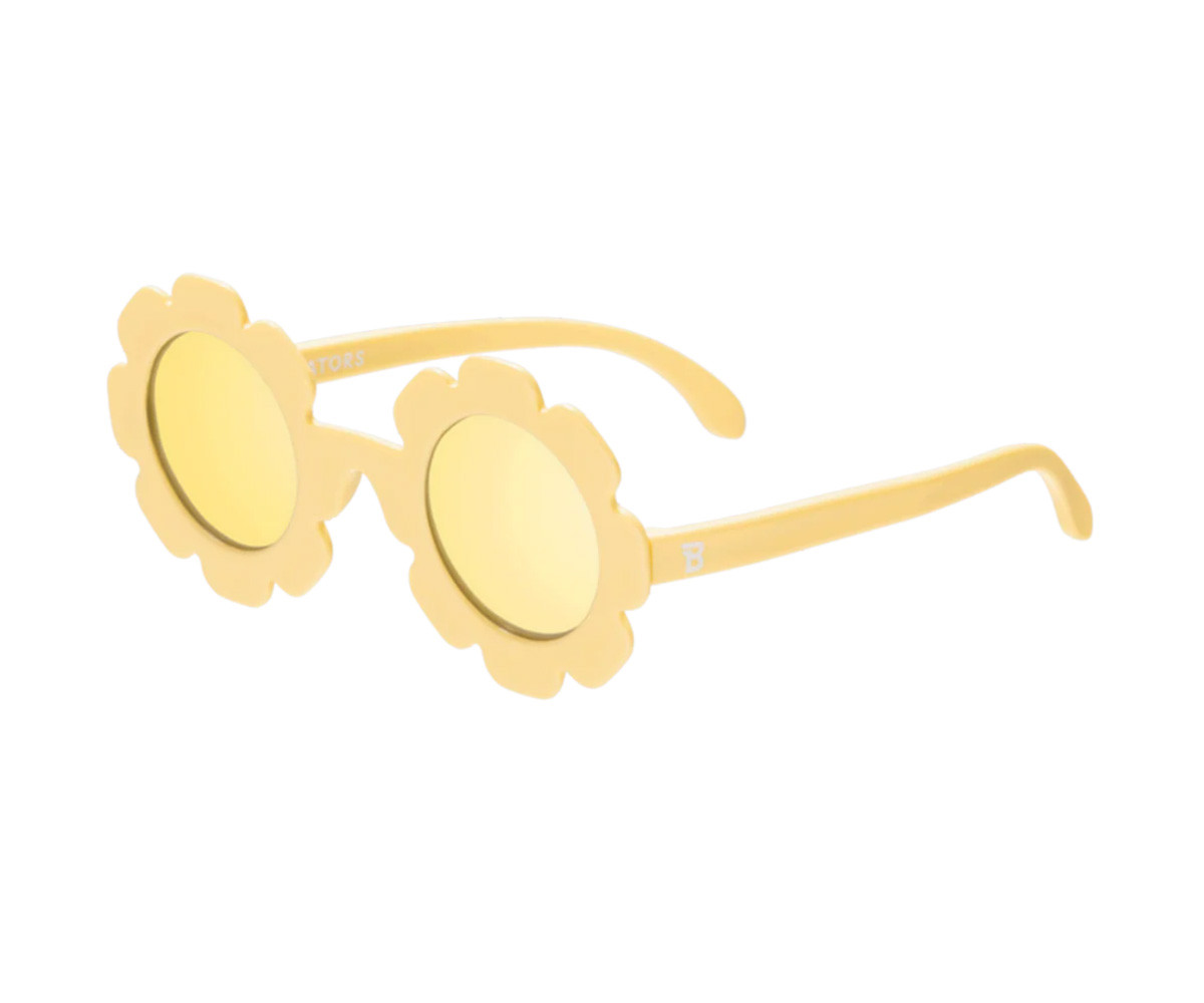 Gafas de Sol Flexibles (0-24m) Polarizadas Daisy Flower Yellow Mirrored Lenses