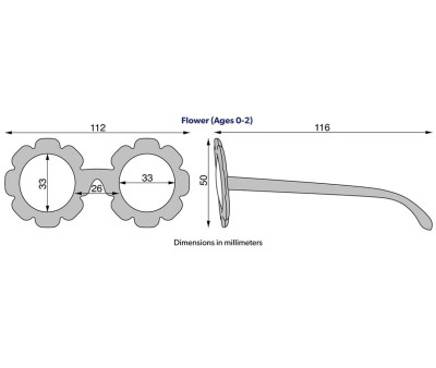 Gafas de Sol Flexibles (0-24m) Polarizadas Daisy Flower Yellow Mirrored Lenses