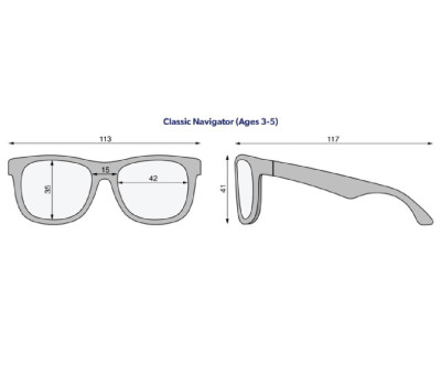 Gafas de Sol Flexibles Navigators (3-5 años) Jet Black Smoke Lenses