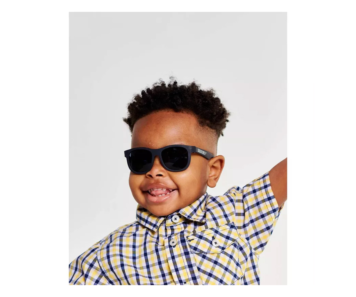 Gafas de Sol Flexibles Navigators (3-5 años) Jet Black Smoke Lenses