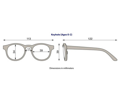 Gafas de Sol Flexibles Keyhole (0-24m) Morning Glory Smoke Lenses