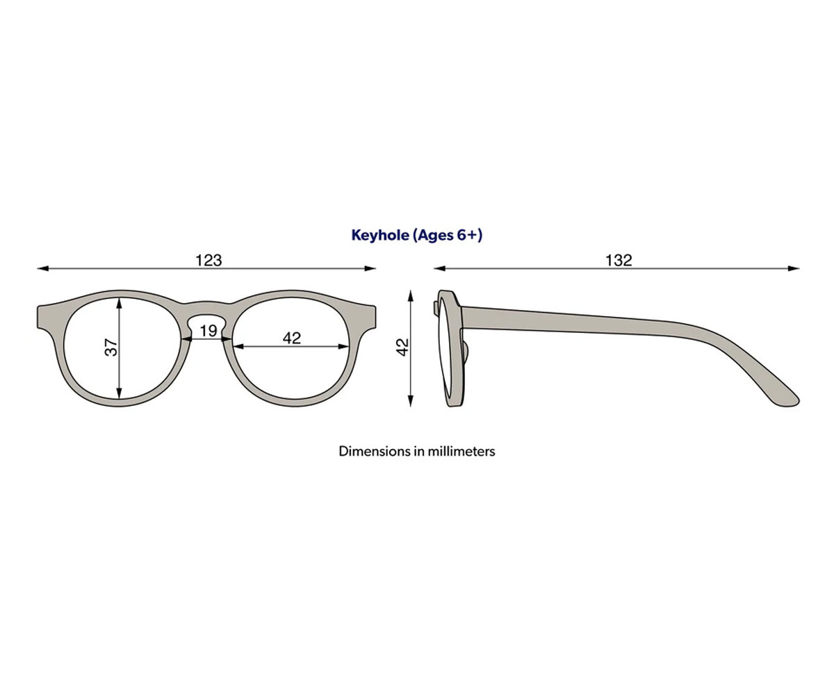 Gafas de Sol Flexibles Keyhole (3-5 años) Moon Cherry Smoke Lenses