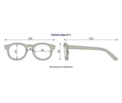 Gafas de Sol Flexibles Keyhole (3-5 años) Moon Cherry Smoke Lenses