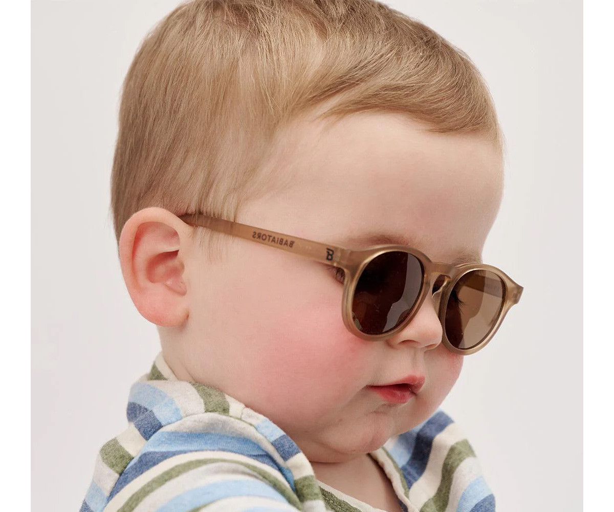 Gafas de Sol Flexibles Keyhole (3-5 años) Cocoa Cloud Amber Lenses