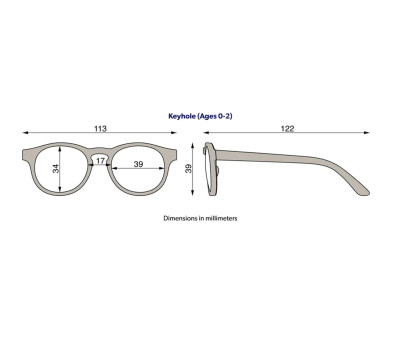 Gafas de Sol Flexibles Keyhole (0-2m) Cocoa Cloud Amber Lenses
