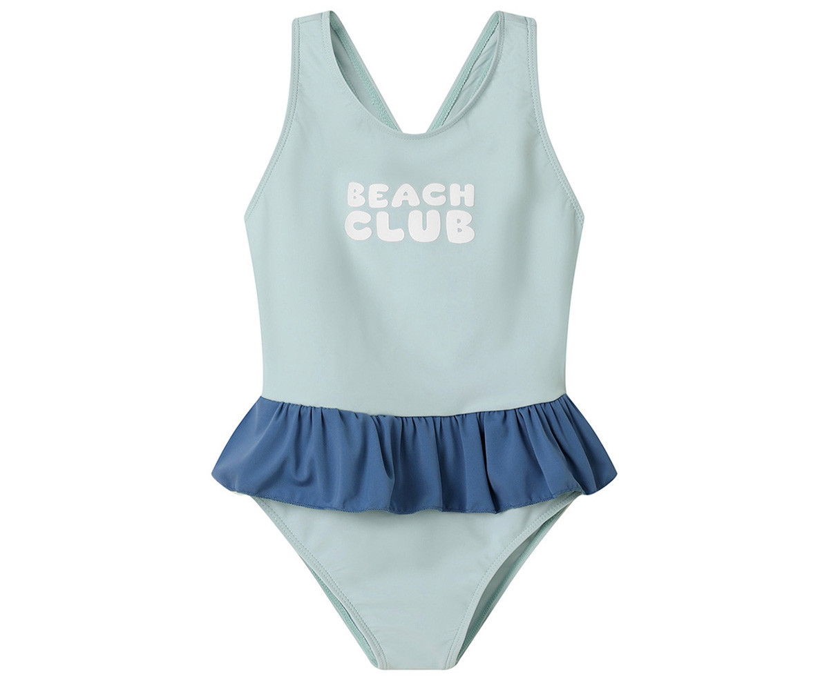 Costume Intero Incrociato con Volanti Stripes Blues & Beyond