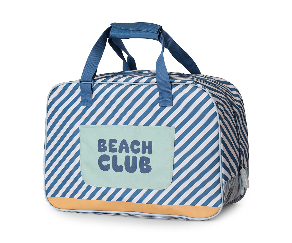Bolsa de praia com malha  Personalizável Stripes Blues & Beyond