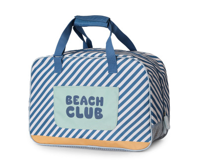 Bolsa de praia com malha  Personalizável Stripes Blues & Beyond
