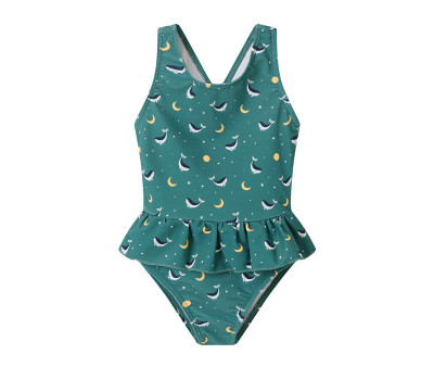 Costume Intero Incrociato con Volanti Teal Whale