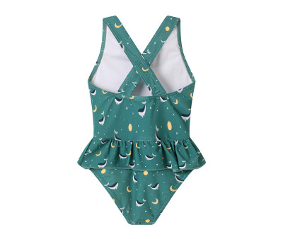 Costume Intero Incrociato con Volanti Teal Whale