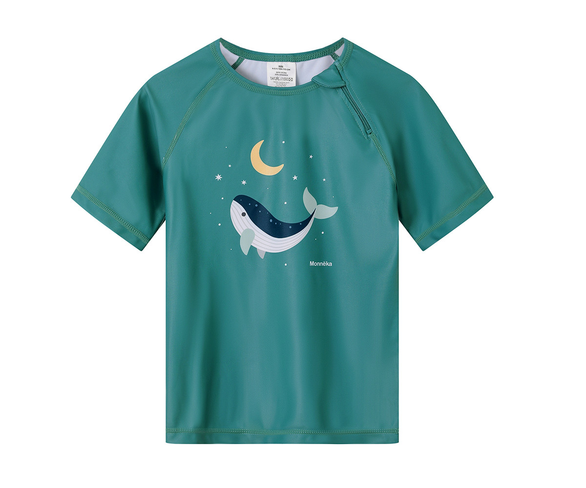 Camiseta de proteção solar Whale Teal