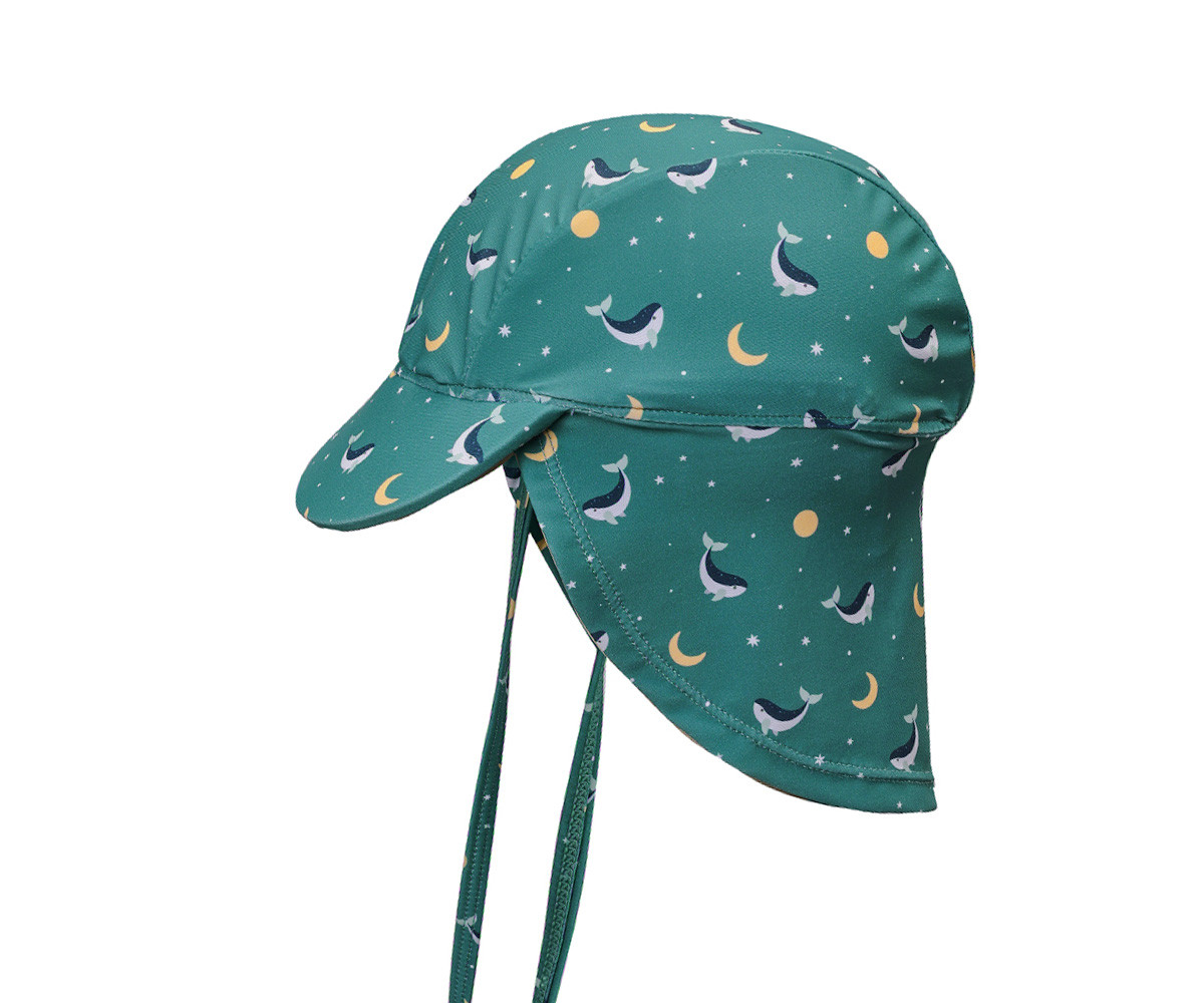 Gorro Playa Bebé Whale Teal