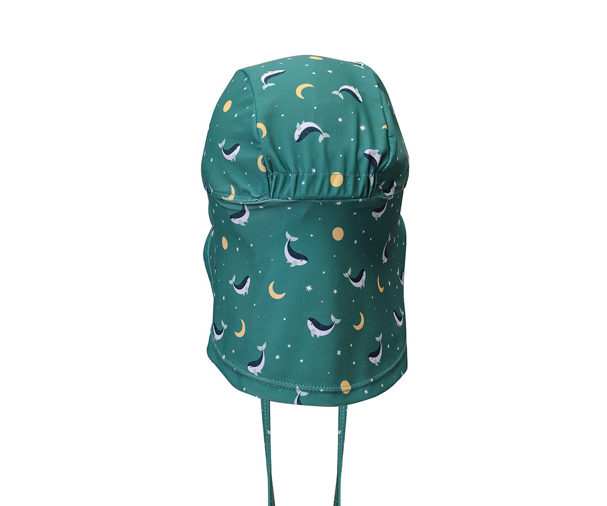Gorro Playa Bebé Whale Teal