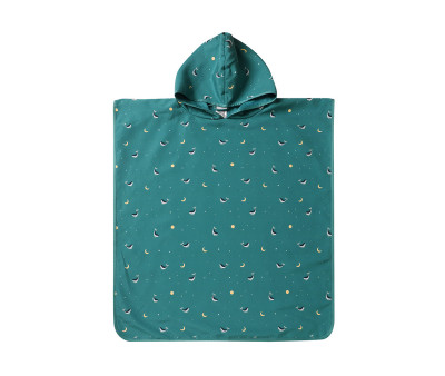 Poncho Spiaggia Teal Whale