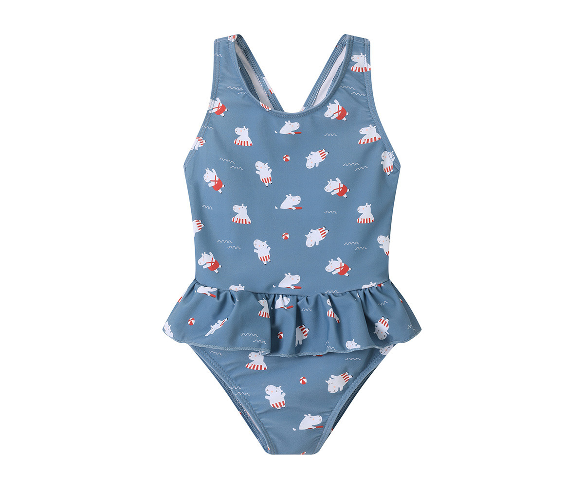 Costume Intero Incrociato con Volanti Hippos