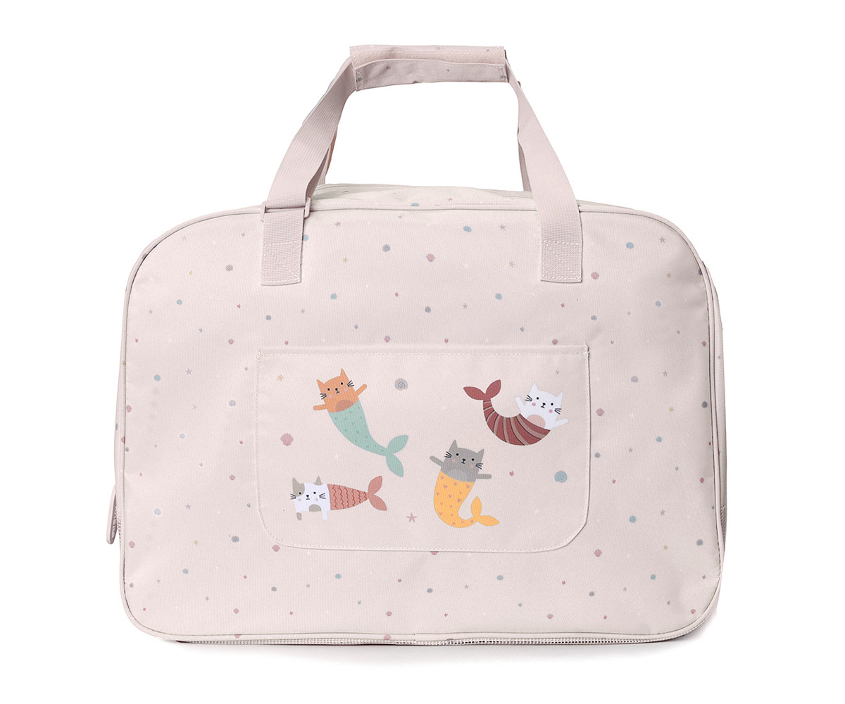Borsa Spiaggia Anti Sabbia Mermaid Cats Personalizzabile