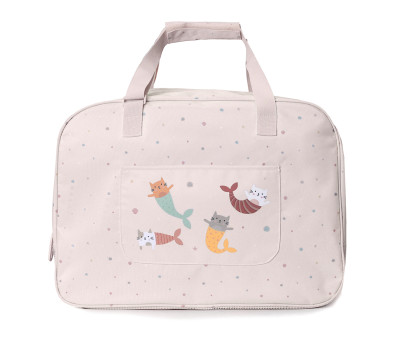 Bolsa de praia com malha Personalizável Mermaid Cats
