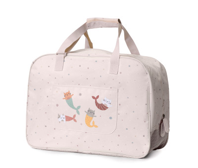 Borsa Spiaggia Anti Sabbia Mermaid Cats Personalizzabile
