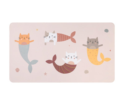Toalla Playa Microfibra Mermaid Cats Personalizable