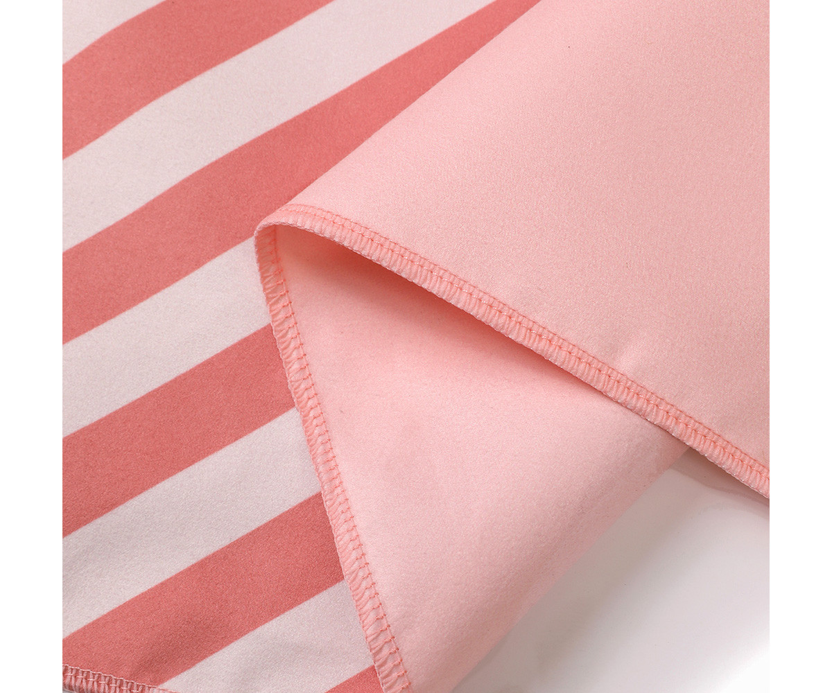 Toalla Playa Microfibra Stripes Bloom & Blush Personalizable