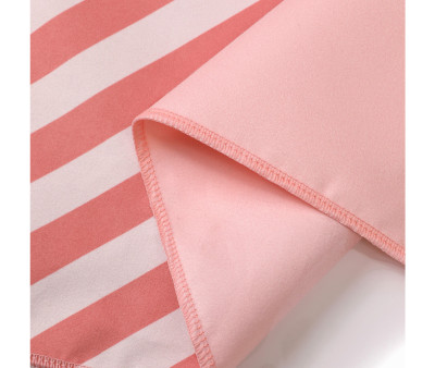 Toalla Playa Microfibra Stripes Bloom & Blush Personalizable