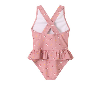 Costume Intero Incrociato con Volanti Pink Whale