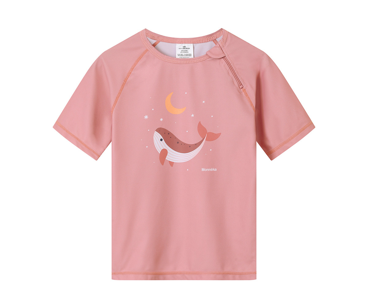 Camiseta de proteção solar Rosa Whale Pink