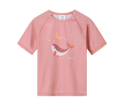 Camiseta de proteção solar Rosa Whale Pink