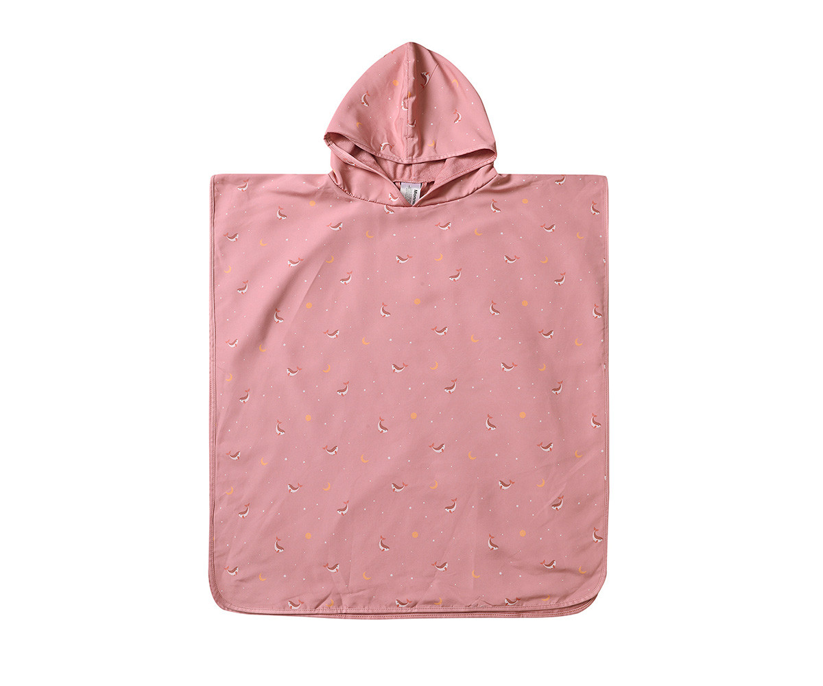 Poncho Spiaggia Pink Whale