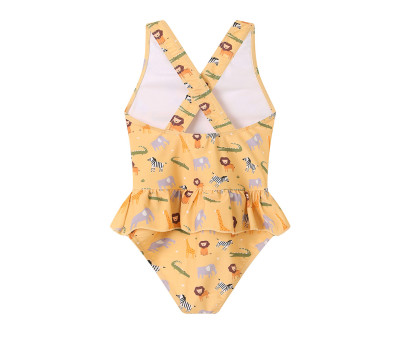 Costume Intero Incrociato con Volanti Wild Animals