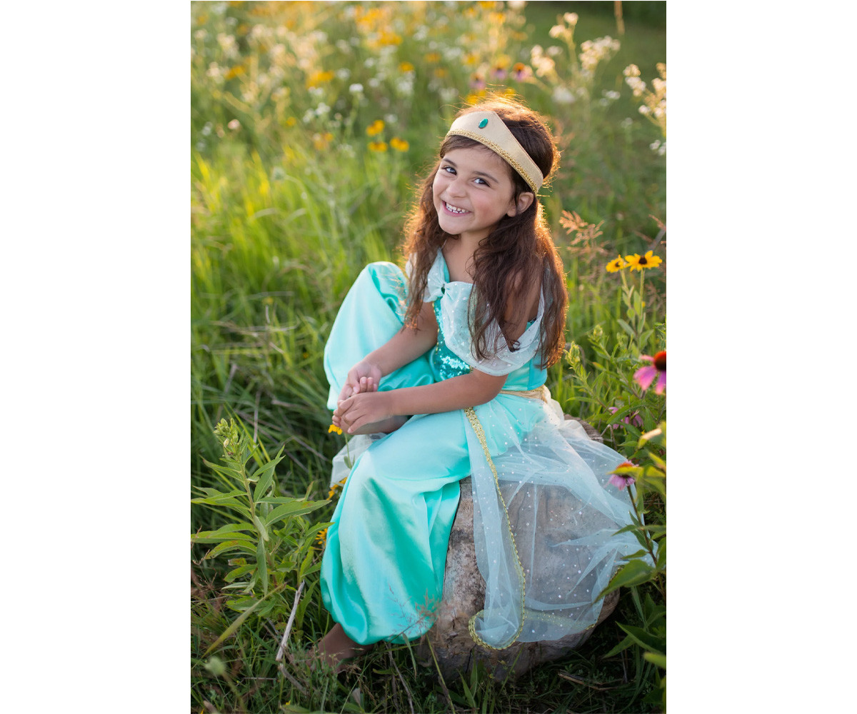 Disfraz Princesa Árabe Jasmine Infantil Turquesa