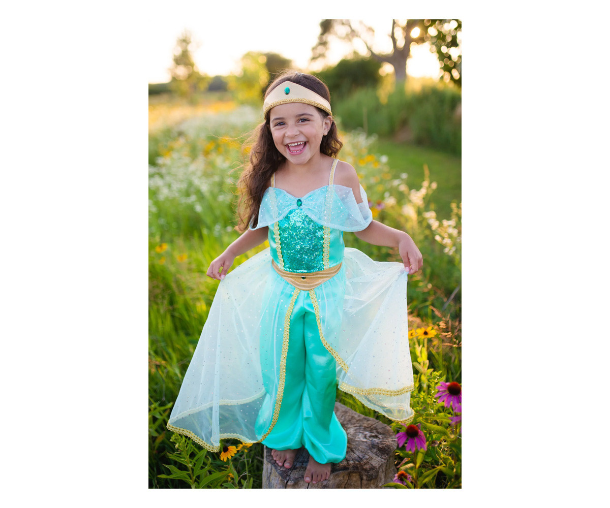 Disfraz Princesa Árabe Jasmine Infantil Turquesa