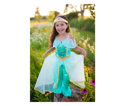 Disfraz Princesa Árabe Jasmine Infantil Turquesa
