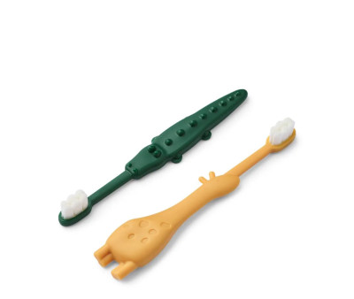 2 Cepillos de Dientes Fabio Yellow Mellow/Garden Green